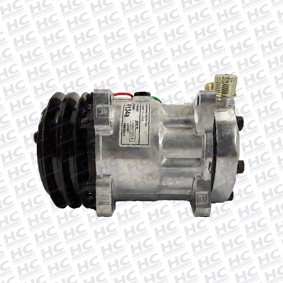 COMPRESSOR UNIVERSAL 7H15 8 ORELHAS POLIA 2A 132MM 24V SAÍDA VERTICAL