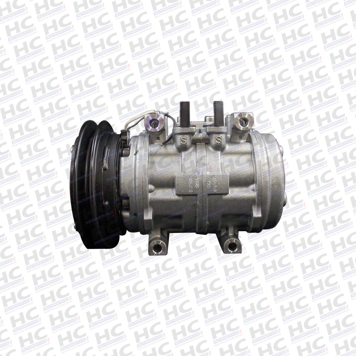 COMPRESSOR 10P15 PASSANTE POLIA 1A 141MM 12V MITSUBISHI L200 1992 - 2003 ORIGINAL DENSO - BC447140-6950RC