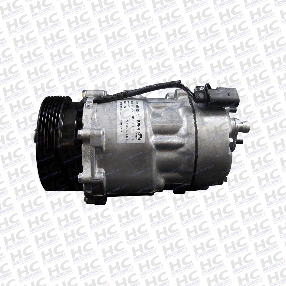 COMPRESSOR SD7V16 POLIA 6PK 119MM 12V VW VOLSWAGEN GOLF BORA 1999 - 2012, NEW BEATLE 2003> AUDI A3 1.6 1999 > 2006 MAGNETI MARELLI 8FK351339671, 1JE820803 