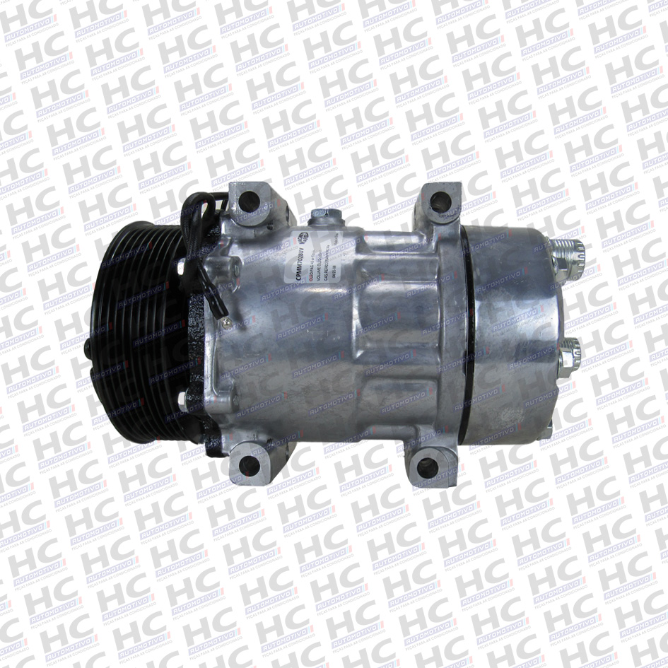 COMPRESSOR 7H15 PASSANTE UNIVERSAL POLIA 8PK 125MM12V SAIDA HORIZONTAL MAGNETI MARELLI CPMM7028UV, 8FK351339041