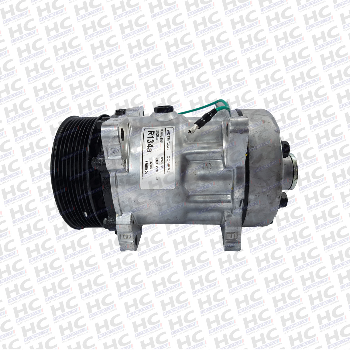 COMPRESSOR UNIVERSAL 7H15 8 ORELHAS POLIA 8PK 119MM 24V SAIDA FLEX ENGATE