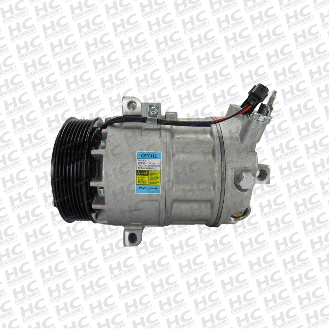 COMPRESSOR DCS171C POLIA 7PK 115MM 12V RENAULT MASTER 2.3 2.5 2013> ORIGINAL DELPHI CS20412, 8200848916, 813265