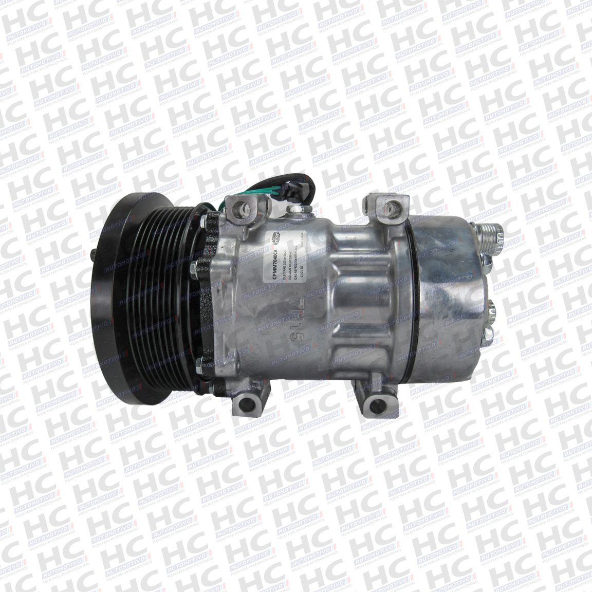 COMPRESSOR 7H15 PASSANTE POLIA 8PK 154MM 24V CASE CATERPILLAR PÁ CARREGADEIRA 924G 938G MOTONIVELADORA 120H 140K MAGNETI MARELLI U44981 8FK351339141