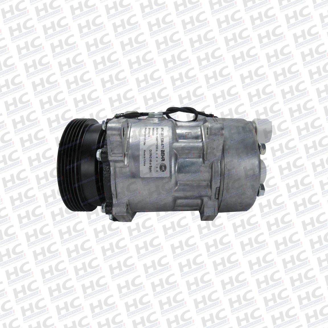 COMPRESSOR 7H15 ORELHA POLIA 5PK 118MM 12V FIAT DUCATO, PEUGEOT BOXER, CITROEN JUMPER MAGNETI MARELLI 8FK351134871, 98462134