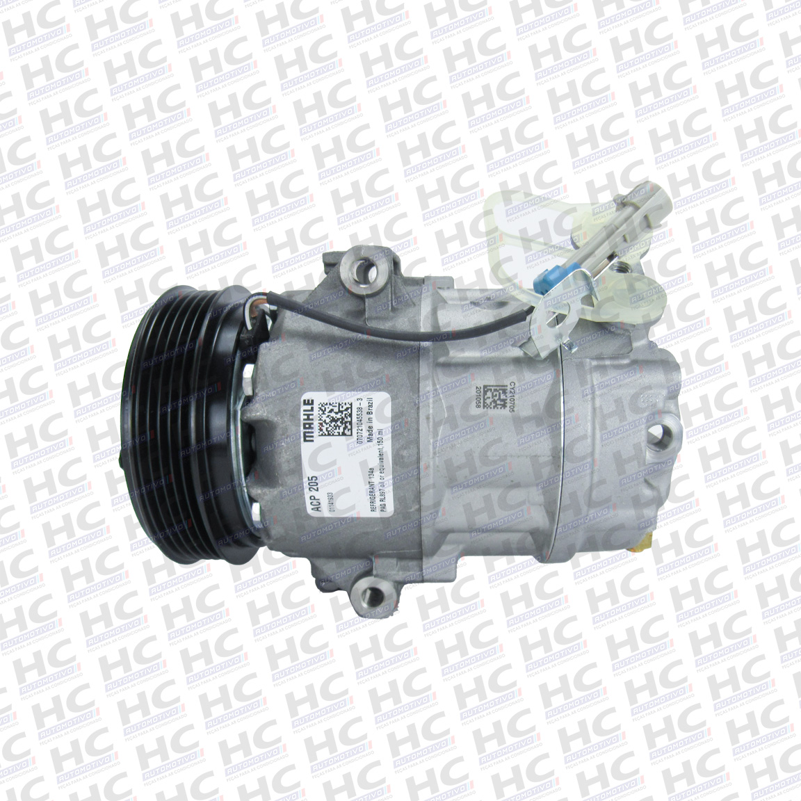 COMPRESSOR CVC POLIA 5PK 114MM 12V GM CHEVROLET CELTA PRISMA CLASSIC 1.0 1.4 2010 - 2015 ORIGINAL MAHLE ACP205, 90510419, 