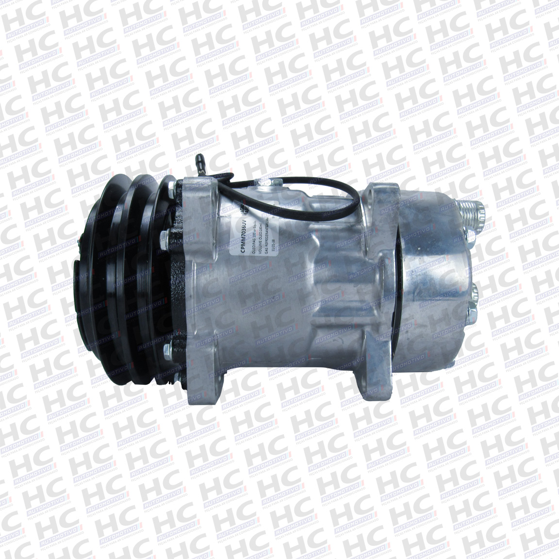 COMPRESSOR UNIVERSAL 7H15 8 ORELHA POLIA 2A 125MM 12V SAÍDA HORIZONTAL MAGNETI MARELLI CPMM7036UV, 8FK351339071