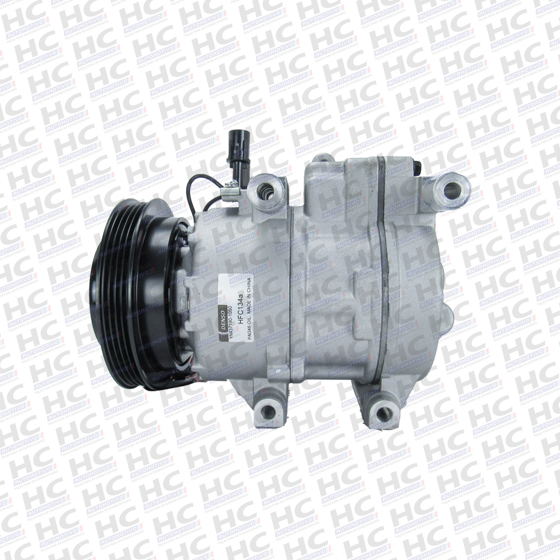 COMPRESSOR VS16 POLIA 4PK 140MM 12V HYUNDAI I30 2.0 2009 - 2012, ELANTRA 2007 - 2012 ORIGINAL DENSO YN437190-1050RC