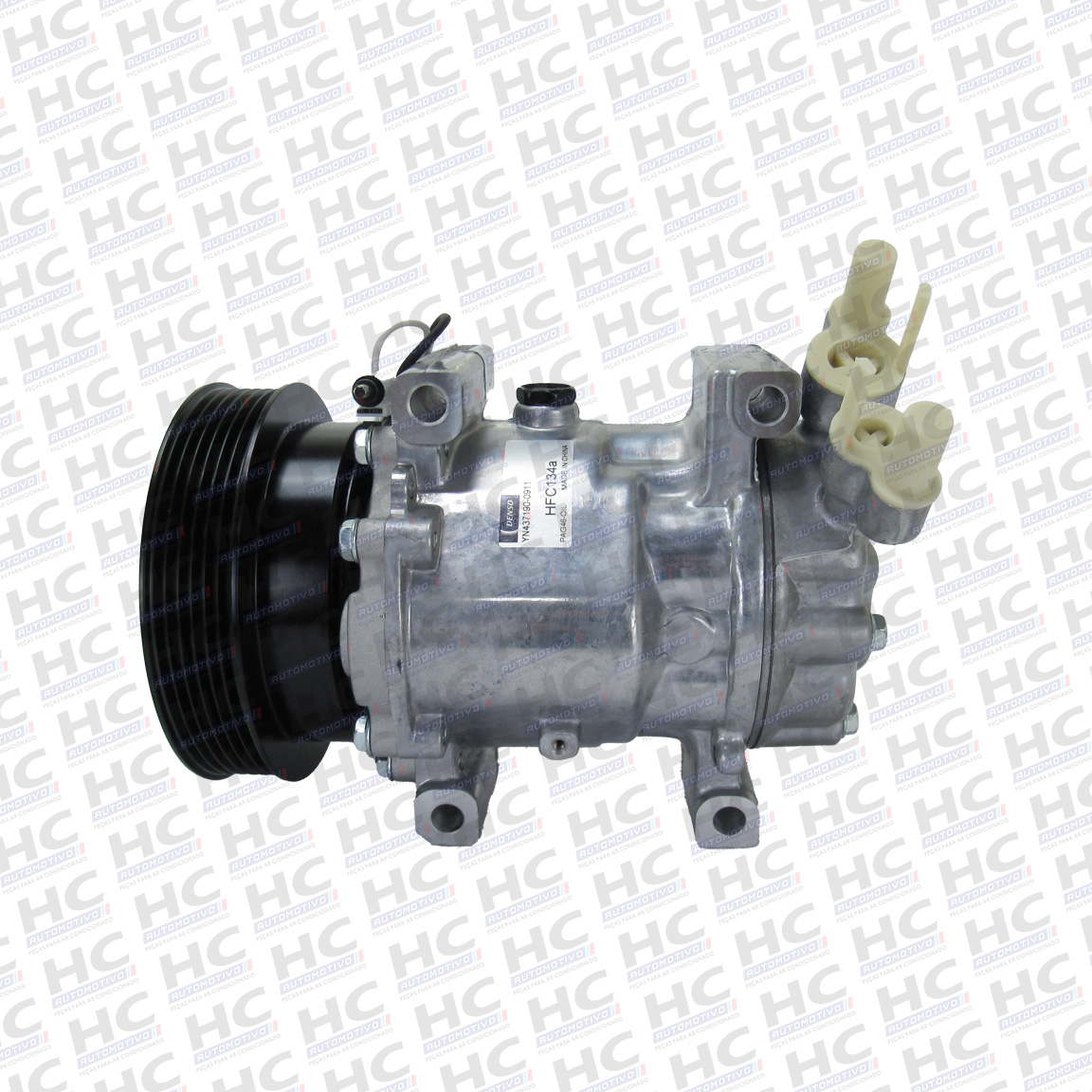 COMPRESSOR SD7V16 4 PASSANTES POLIA 6PK 125MM 12V RENAULT SANDERO LOGAN CLIO 1.6 2007 - 2014, DUSTER 1.6 2011 - 2015 ORIGINAL DENSO 926000097R, YN4371900911RC