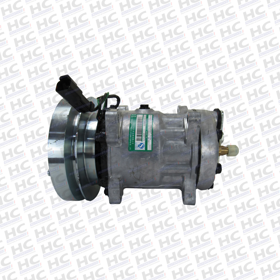 COMPRESSOR 7H15 8 ORELHAS POLIA 1A 152MM 24V MOTONIVELADORA CASE CATERPILLAR D10R D10T D6T D6R 938G SANDEN HUAYU 5095883, 1065122