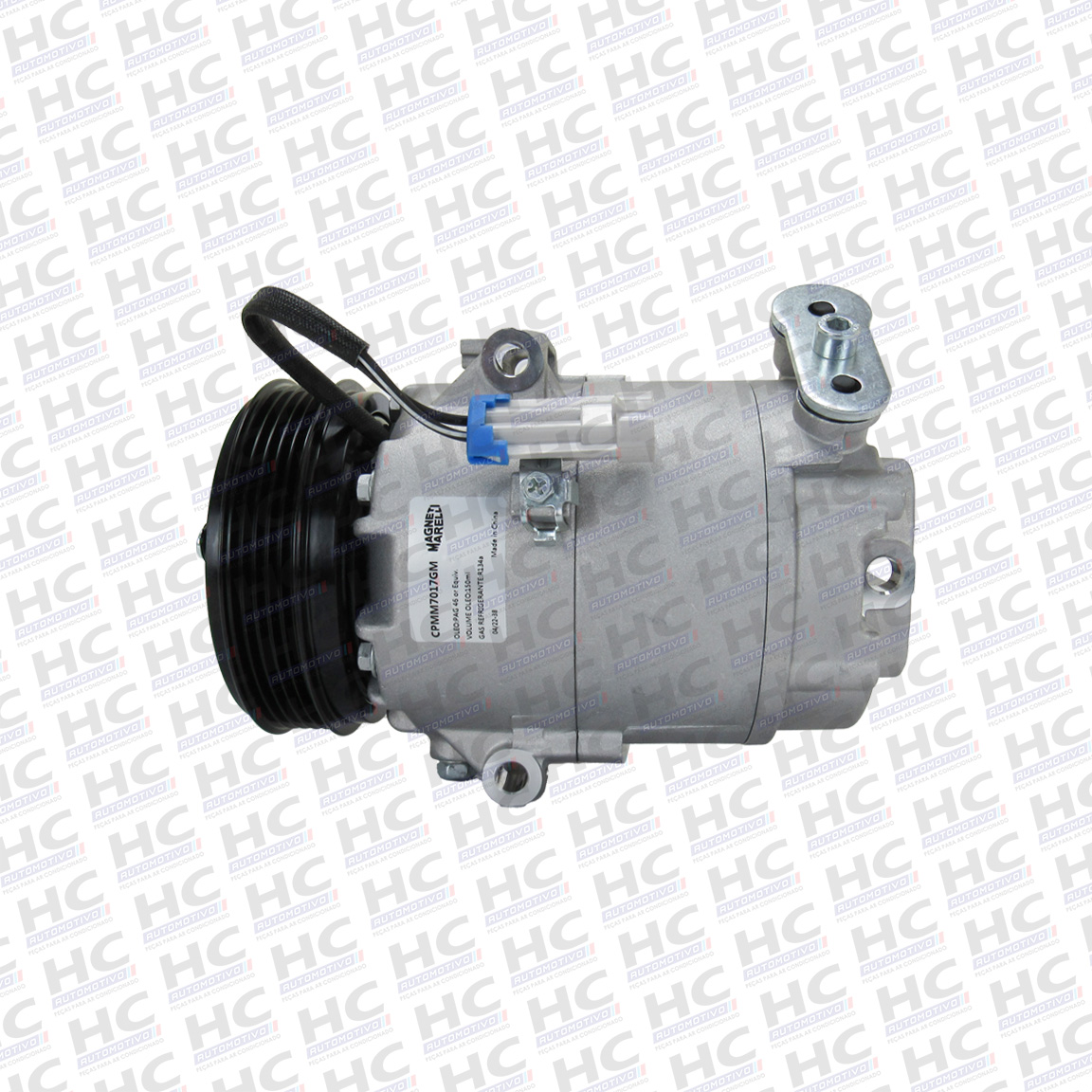 COMPRESSOR CVC POLIA 5PK 114MM 12V GM CHEVROLET CELTA PRISMA CLASSIC 1.0 1.4 2010 - 2015 MAGNETI MARELLI 93354502, 94702376, CPMM7017GM