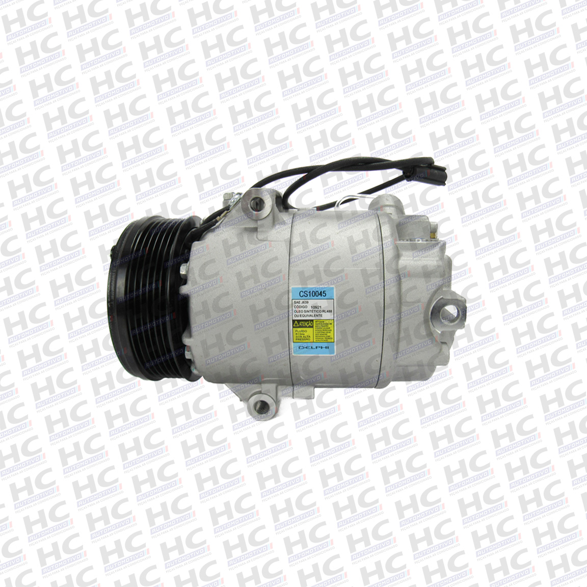 COMPRESSOR CVC POLIA 6PK 105MM 12V VW VOLKSWAGEN GOL SAVEIRO PARATI G3 G4 1.6 1.8 1999-2014 ORIGINAL DELPHI CS10045, 5X0820803C