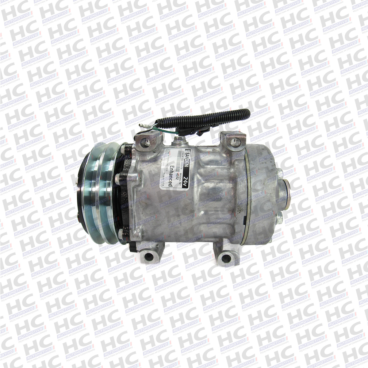 COMPRESSOR UNIVERSAL 7H15 PASSANTE POLIA 2A 125MM 2A SAÍDA FLEX SANDEN AMERICANO U4419, 4419, SD4419