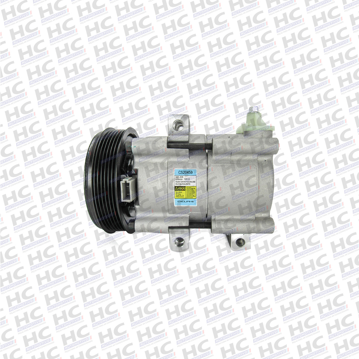 COMPRESSOR 3 PASSANTES FS10 FX15 POLIA 6PK 126MM 12V FORD F250 F350 F4000 MOTOR MWM 4.2 SAÍDA VERTICAL CS20459, 4L3Z19V703CA