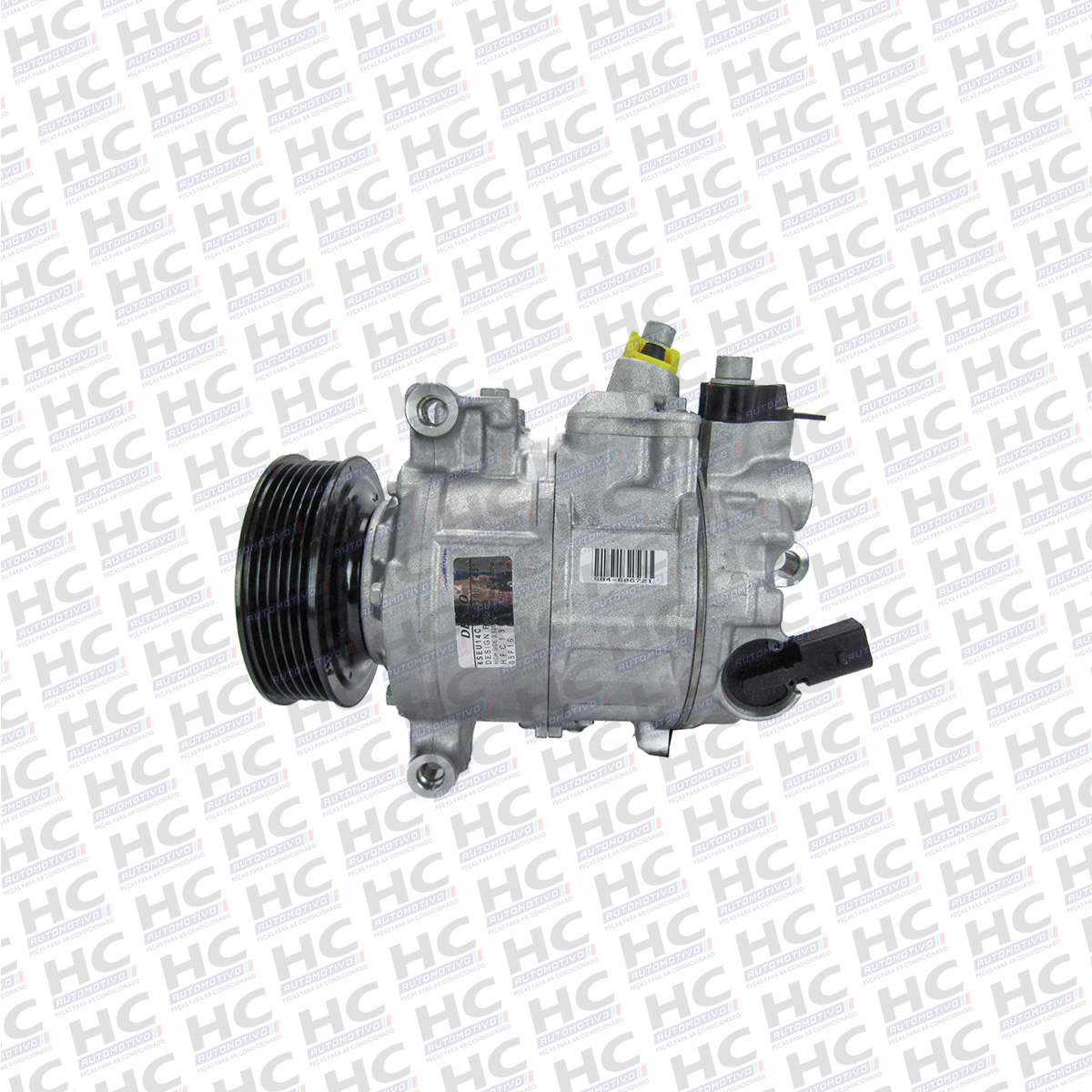 COMPRESSOR 6SEU14C POLIA 6PK 105MM 12V VW VOLKSWAGEN AMAROK 2.0 DIESEL 2010 - 2017 ORIGINAL DENSO 4371007431RC, 7E0820803J