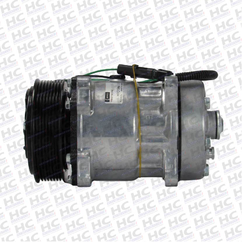 COMPRESSOR UNIVERSAL 7H15 8 ORELHAS POLIA 8PK 119MM 24V SAÍDA FLEX HORIZONTAL ORIGINAL DENSO YN4371900342RC