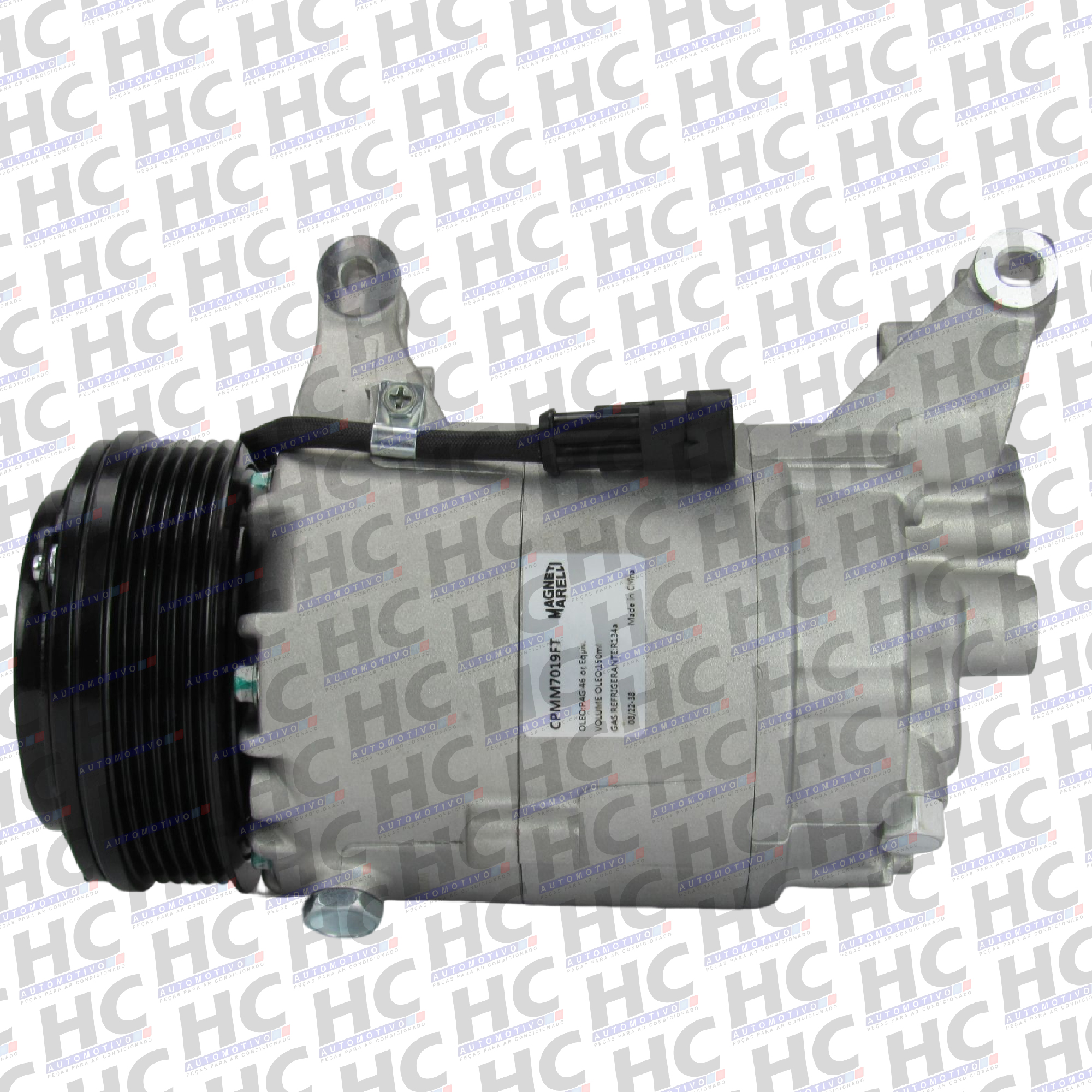 COMPRESSOR CVC POLIA 6PK 105MM 12V FIAT PALIO IDEA PUNTO BRAVO DOBLO GRAND SIENA MOTOR E-TORQ MAGNETI MARELLI CPMM7019FT , 51845813