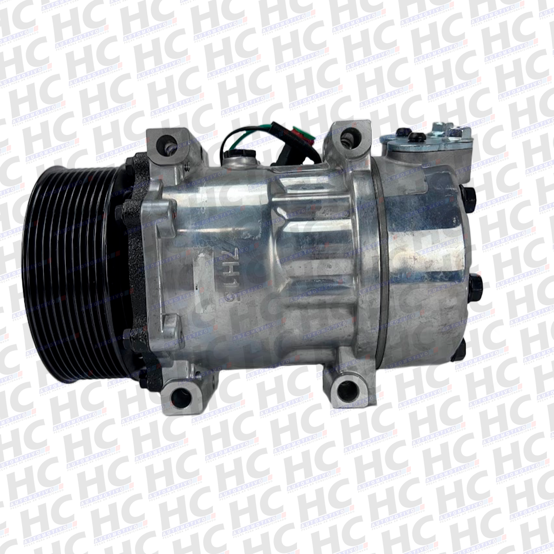 COMPRESSOR 7H15 PASSANTE POLIA 10PK 119MM 24V CAMINHÃO SCANIA PGR 2013 - 2018 40405346, 10570608, 570608,