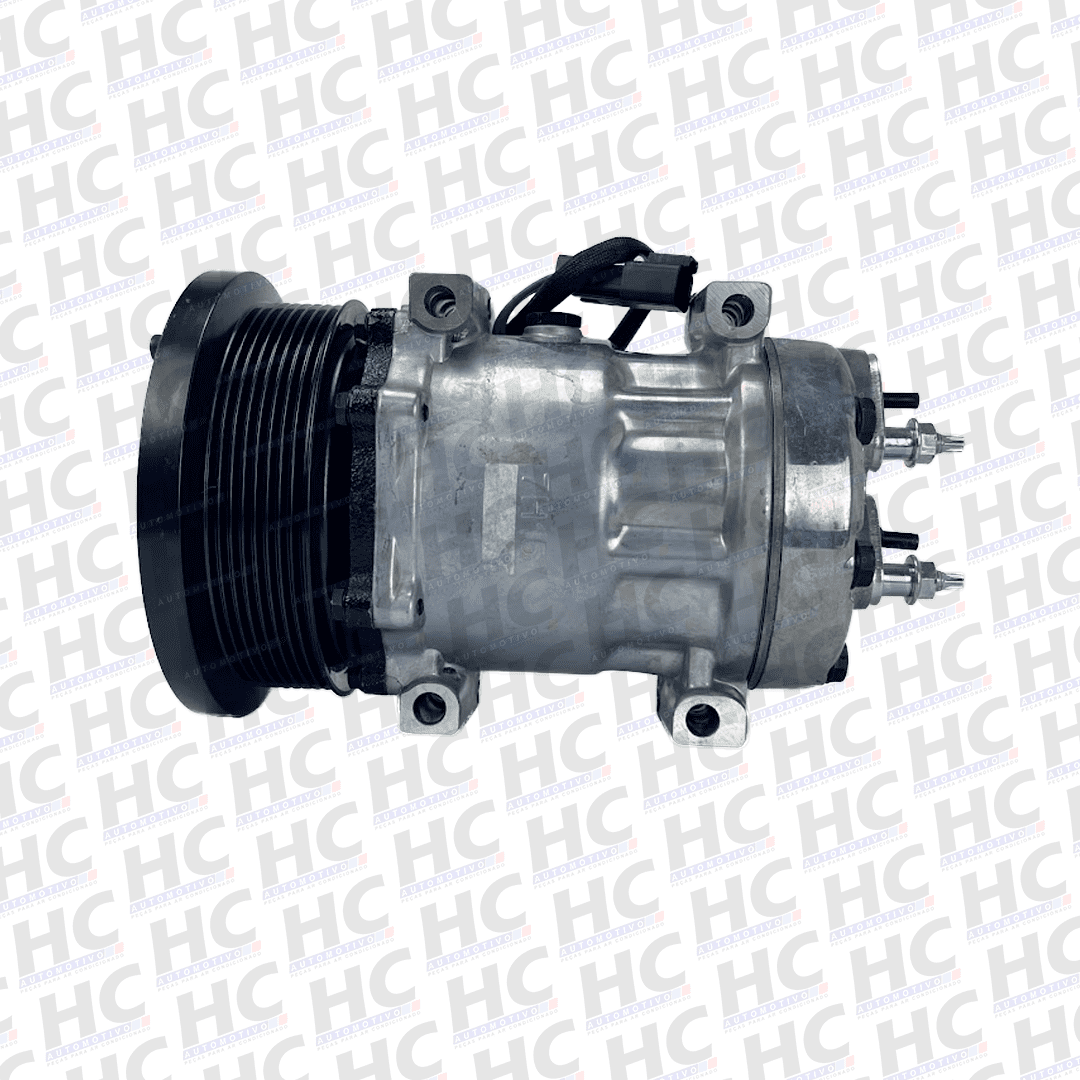 COMPRESSOR SANDEN 7H15 PASSANTE POLIA 8PK 24V PÁ CARREGADEIRA CATERPILLAR SÉRIE M,K 924K 938K 854K 320-1291 320129 4095