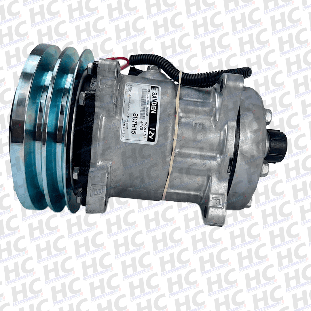 COMPRESSOR 7H15 8ORELHAS POLIA 2A 152MM 12V COLHEITADEIRA CASE NEW HOLLAND TC5070 5090 SANDEN AMERICANO SD4609 86993462