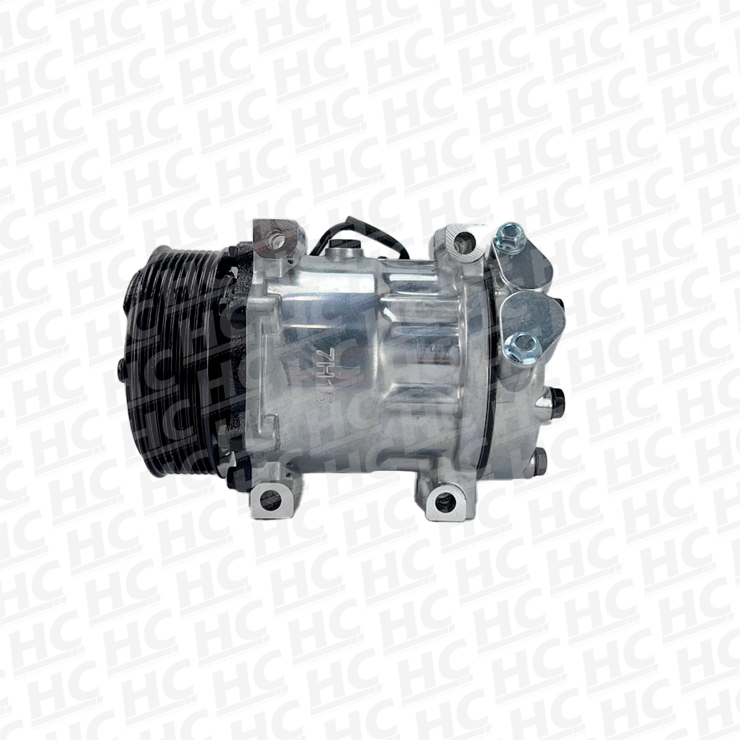 COMPRESSOR 7H15 PASSANTE POLIA 8PK 124MM 12V RETROESCAVADEIRA JCB 535, 540, 214, 2CX, 3CX, 4CX - 32008562