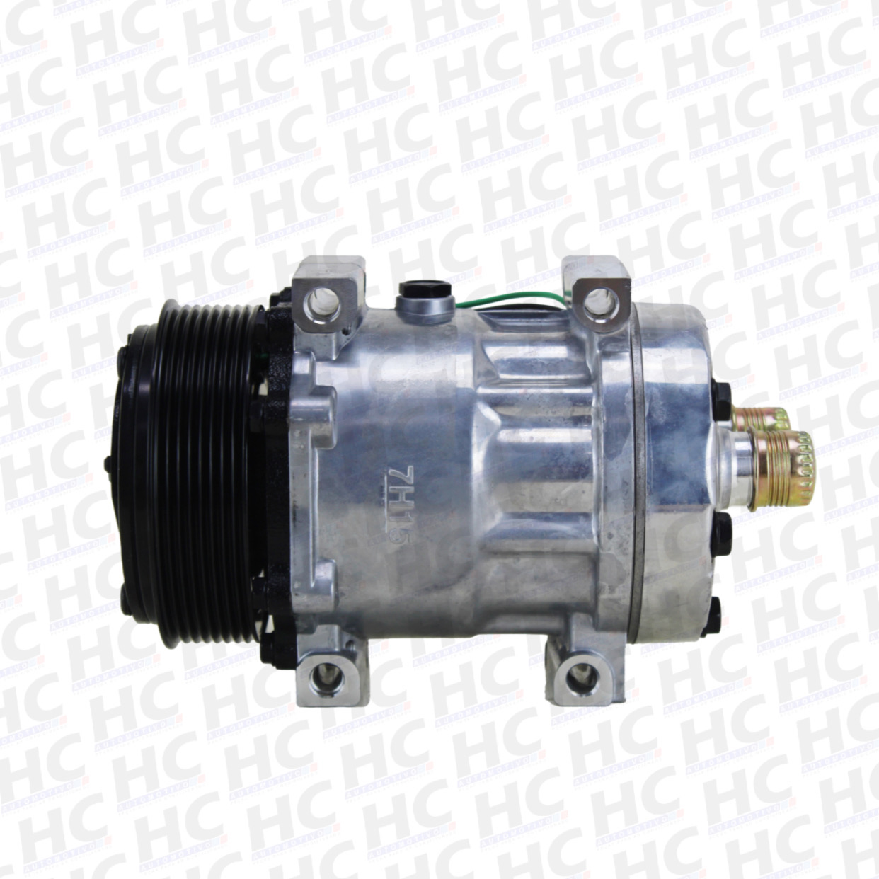 COMPRESSOR 7H15 POLIA 8PK 115MM 24V CAMINHÃO IVECO DAILY, PÁ CARREGADEIRA CASE 621 821 921 NEW HOLLAND U8144, 4894306, 71440477