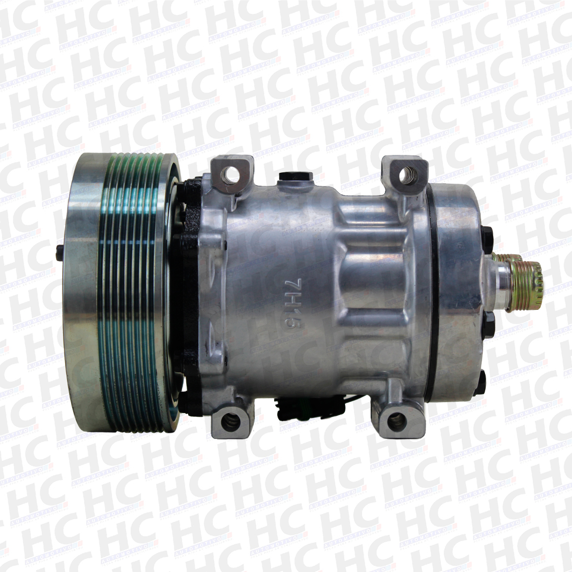 COMPRESSOR SANDEN 7H15 POLIA 10PK 152MM 12V COLHEITADEIRA CASE 8800 8810 TRATOR NEW HOLLAND T8, MAGNUM 5801558535, 84279787