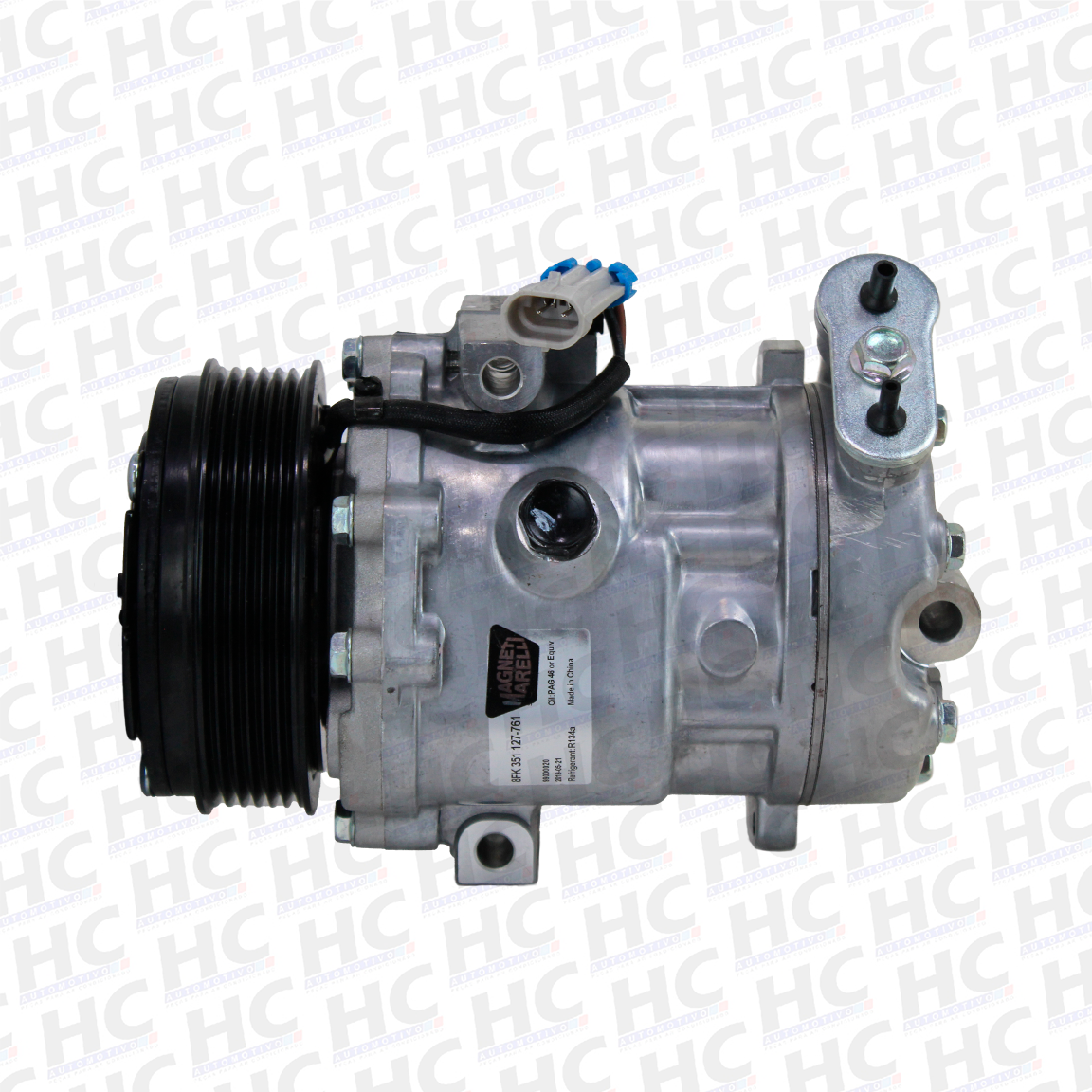 COMPRESSOR CVC POLIA 6PK 110MM 12V GM CHEVROLET ASTRA VECTRA 2006>2011 ZAFIRA 2001>2011 MAGNETI MARELLI 8FK351127761, 93323221, 93380698, 93392546