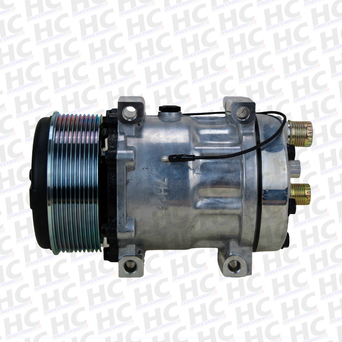 COMPRESSOR 7H15 PASSANTE POLIA 10PK 119MM 12V TRATOR CASE FARMALL PUMA NEW HOLLAND SD6020, SD8217, 