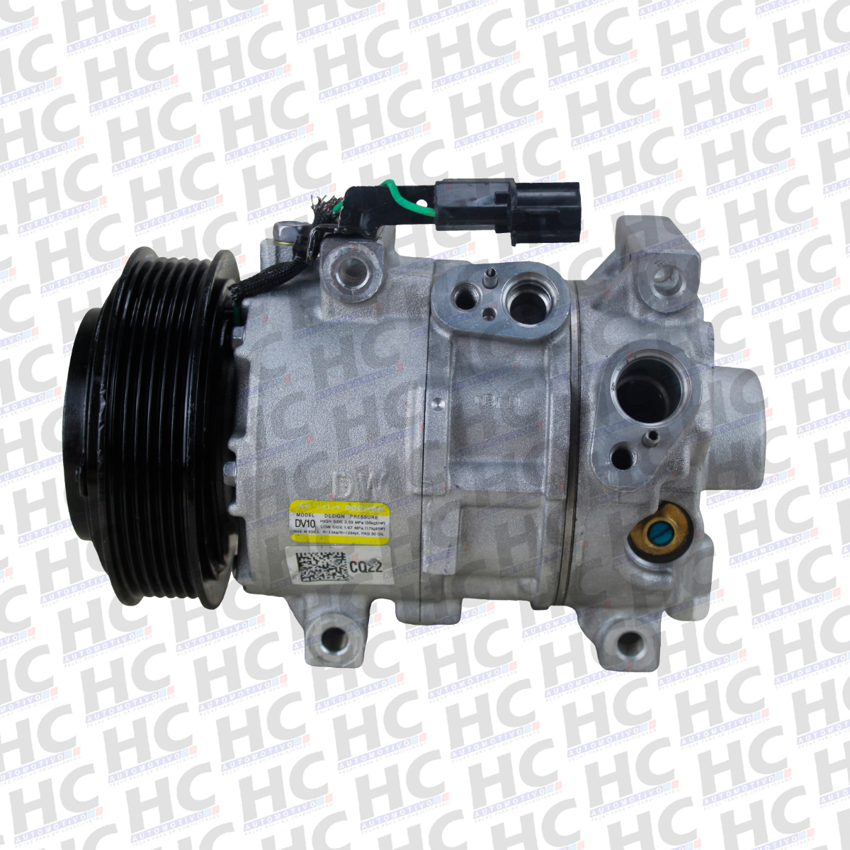 COMPRESSOR DOOWON DV10 POLIA 6PK 119MM 12V HYUNDAI CRETA 1.0 TGDI TURBO 2022> HB20 1.0 TURBO 97701R1500