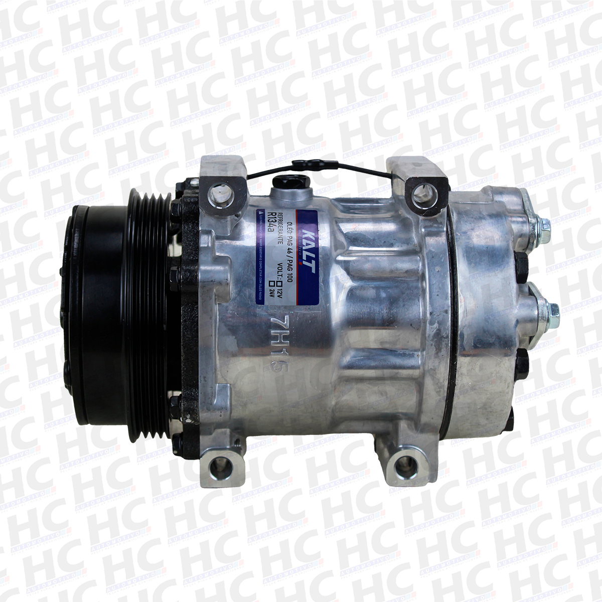 COMPRESSOR 7H15 PASSANTE POLIA 4PK 119MM TRATOR NEW HOLLAND T6 T7 CASE MXU PUMA 87709785, 87802912