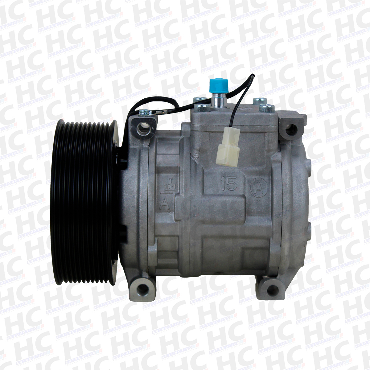 COMPRESSOR MODELO DENSO 10PA15C POLIA 8PK 130MM 12V TRATOR JOHN DEERE LINHA 6000 7000 - 447200-2232, AL17685