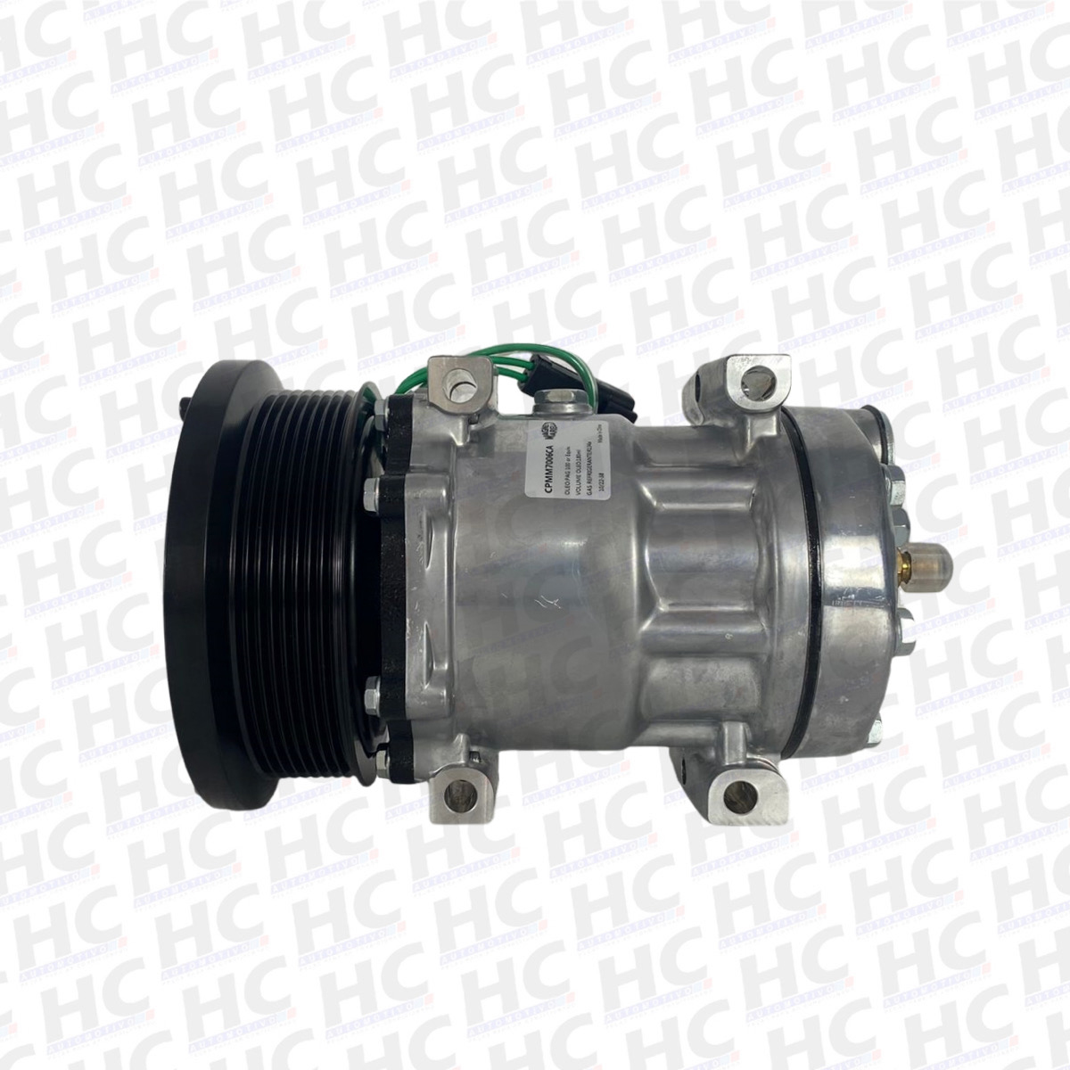 COMPRESSOR 7H15 PASSANTE POLIA 8PK 152MM 24V CASE CATERPILLAR PÁ CARREGADEIRA 924G 938G MOTONIVELADORA 120H 140K U4301 CPMM7006CA, 8FK351339151, 1630872