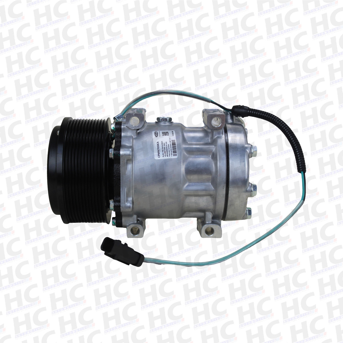 COMPRESSOR SANDEN 7H15 POLIA 12PK 128MM 24V ESCAVADEIRA CATERPILLAR 320DL, 326FL, 329E, 330D2L 3729295 SD6095 MAGNETI MARELLI