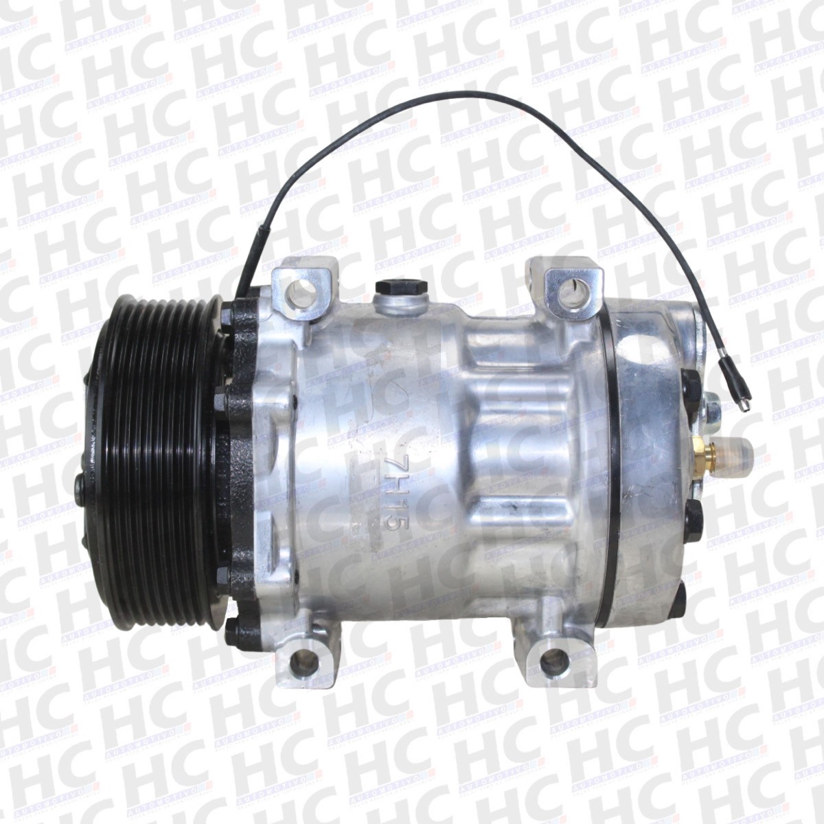 COMPRESSOR 7H15 PASSANTE POLIA 8PK 123MM 12V RETROESCAVADEIRA CATERPILAR 416F2 420F2 3952123, 2992212, 3004277