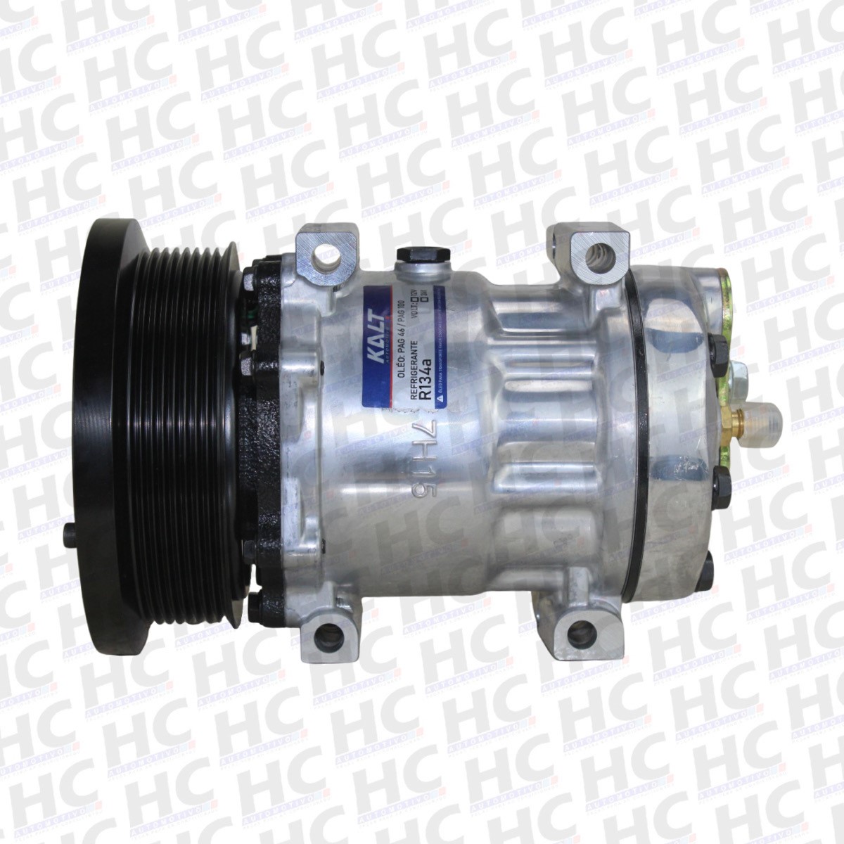 COMPRESSOR 7H15 PASSANTE POLIA 8PK 152MM 24V PÁ CARREGADEIRA MOTONIVELADORA CAMINHÃO FORA DE ESTRADA CATERPILLAR 1630872