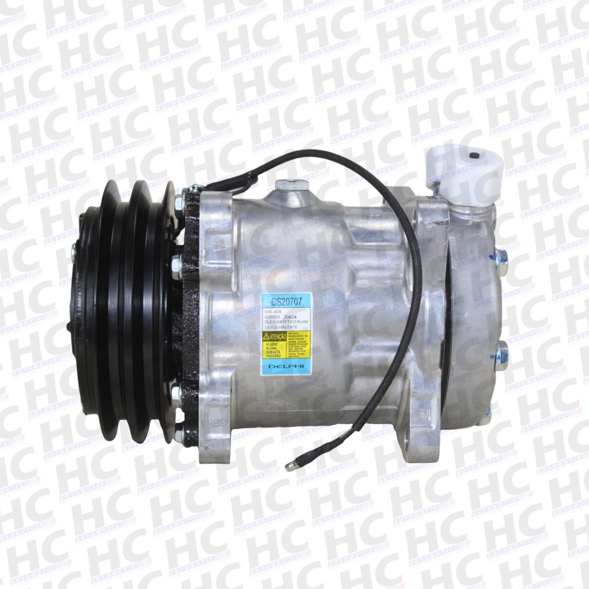 COMPRESSOR 7H15 UNIVERSAL 8 ORELHAS POLIA 2A 125MM 12V ORIGINAL DELPHI CS20707