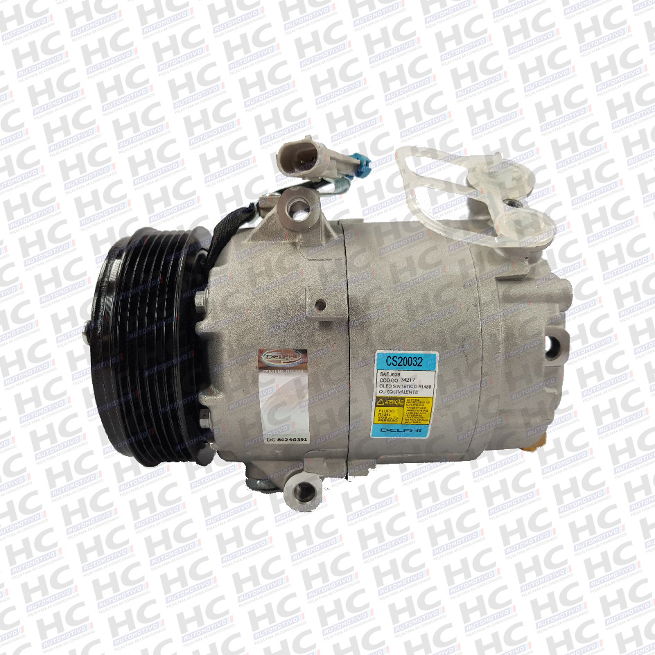 COMPRESSOR CVC POLIA 6PK 110MM 12V GM CHEVROLET ASTRA VECTRA 2006>2011 ZAFIRA ORIGINAL DELPHI CS20032, 93380698