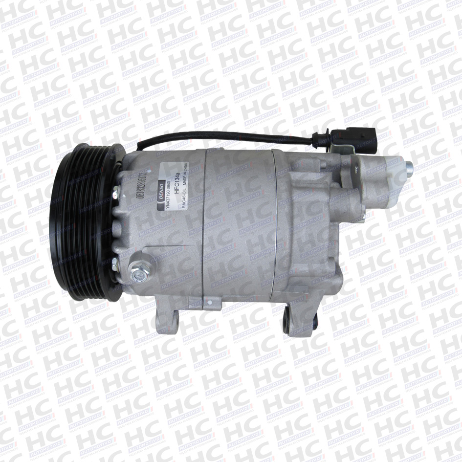 COMPRESSOR CVC POLIA 6PK 119MM 12V VW VOLKSWAGEN GOLF BORA NEW BEETLE 1.6 2.0 1999 -2012 AUDI A3 1.6 1999 - 2006 ORIGINAL DENSO 1JE820803 YN4371900840RC