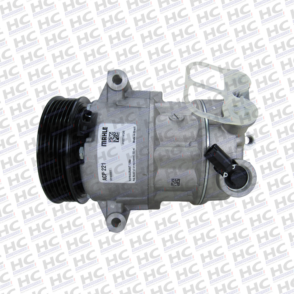 COMPRESSOR CVC POLIA 6PK 114MM 12V FIAT TORO FLEX 1.8, JEEP COMPASS 2.0, RENEGADE 1.8 FLEX 2.0 DIESEL ORIGINAL MAHLE ACP221 51961724, 52094150