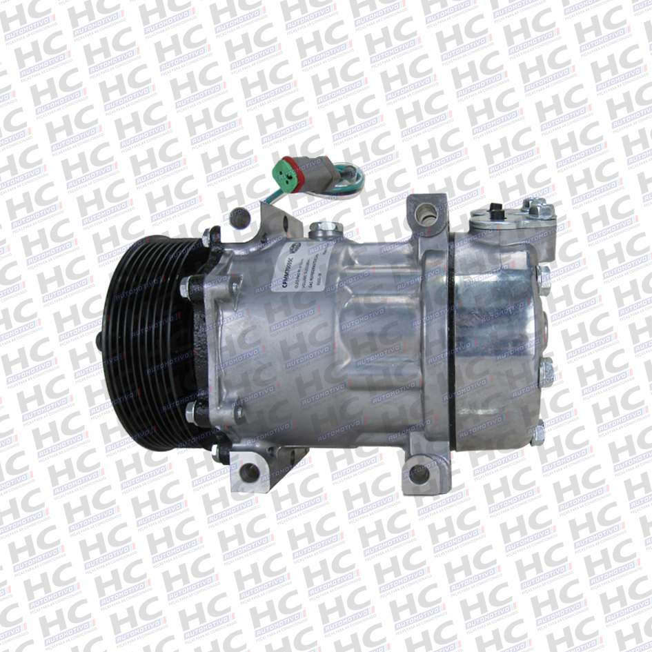 COMPRESSOR 7H15 PASSANTE POLIA 8PK 119MM 24V CAMINHÃO SCANIA PGR 2008 - 2012 MAGNETI MARELLI CPMM7009SC, 8FK351135981, 1888033, 1853081